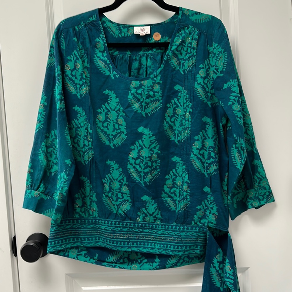 Hand block printed blouse